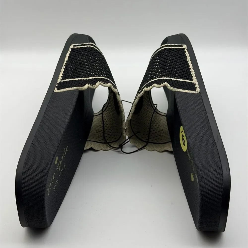 NWT Kate Spade La Jolla Black/Cream Sandals 9B